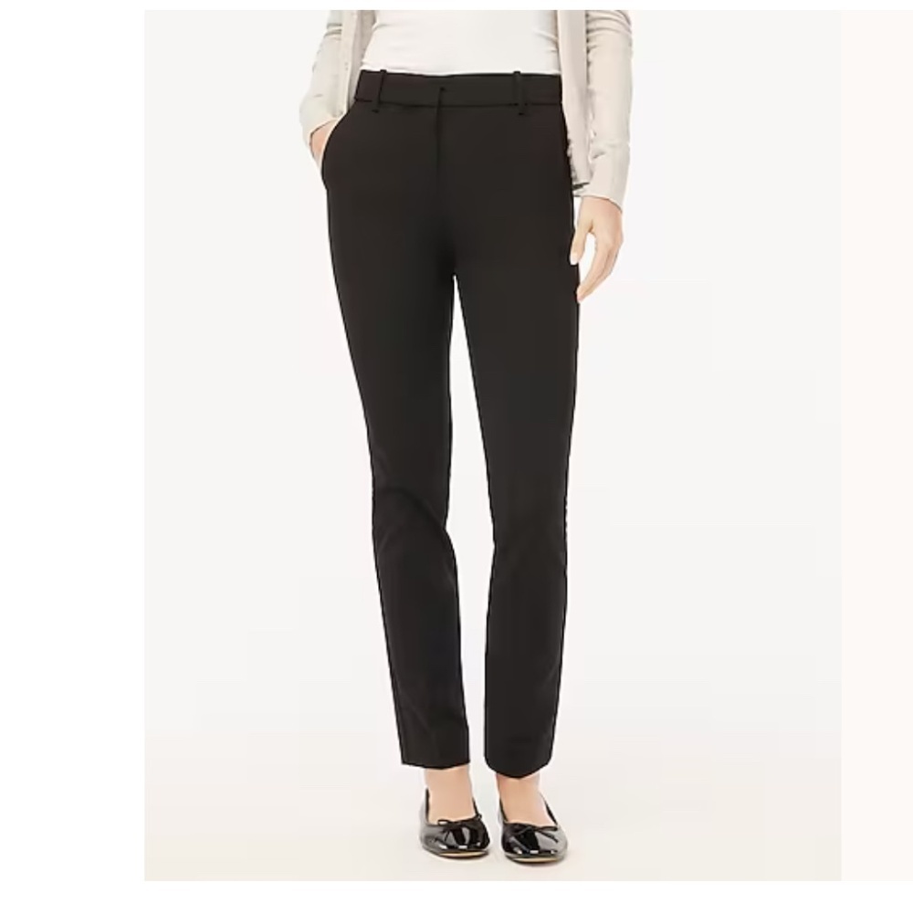 J Crew Factory Black Petite Trouser Pant Slim Fit Size 4